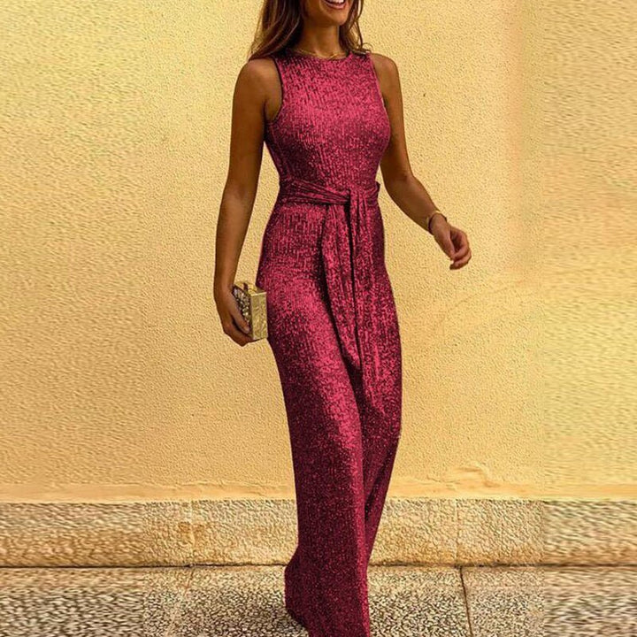 Women's sequin jumpsuit, an elegant and glamorous choice for special occasions, formal events, and parties.