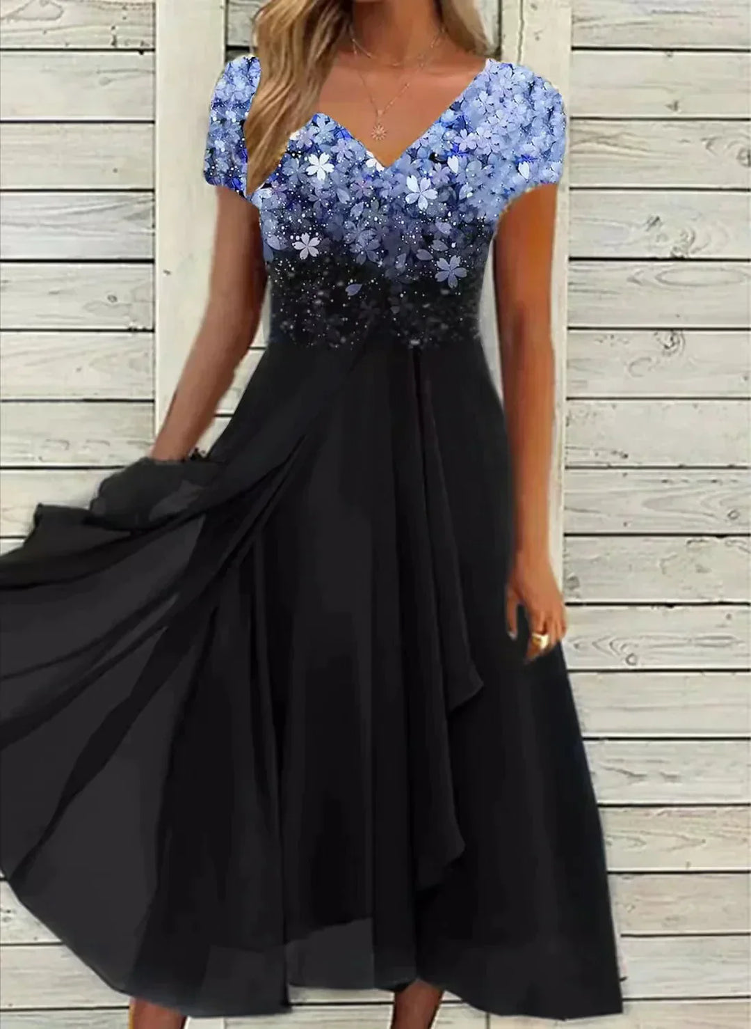 Elegant women's versatile dress, glamorous and chic. Perfect new style for evening, party, cocktail, or formal wear.