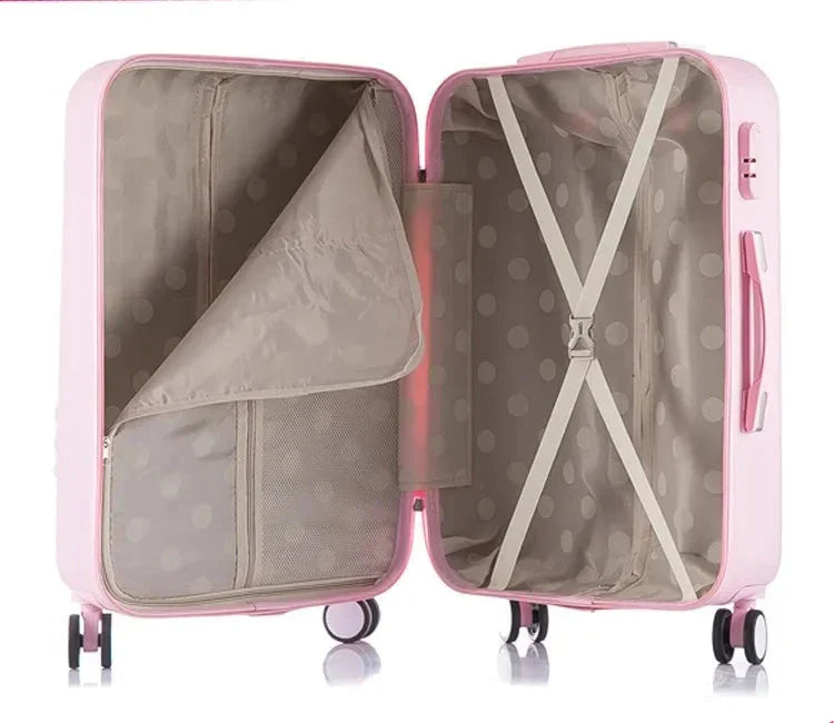 Adventure-ready hard shell luggage set with charming cat design. Smooth spinner wheels for effortless travel.