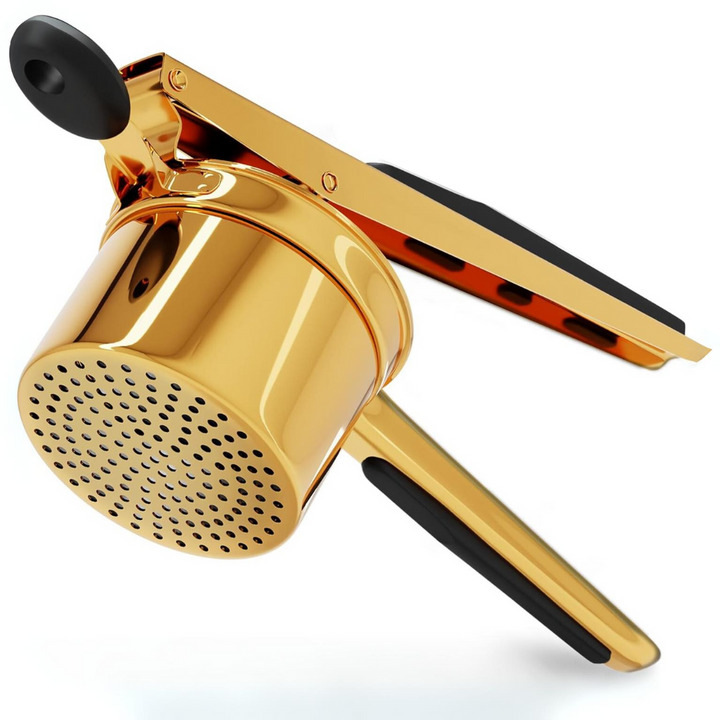 Professional stainless steel potato masher ensures creamy, delicious mashed potatoes effortlessly for cooking.