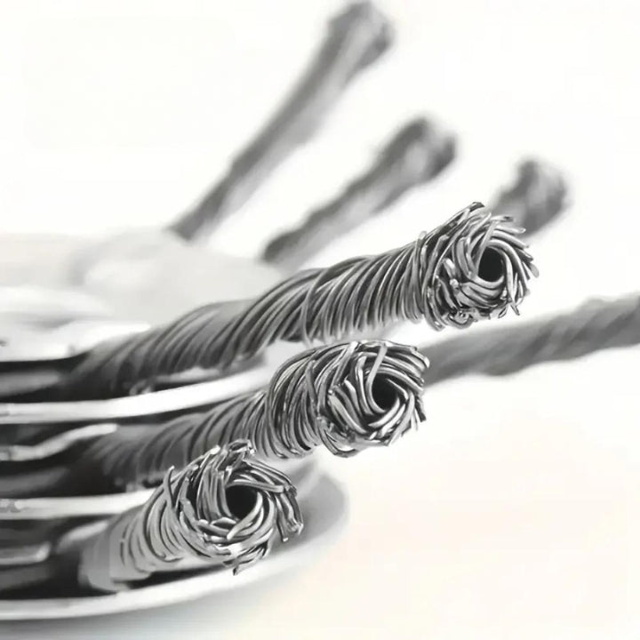 Universal fit steel wire trimmer head accessory for robust lawn edging & weed removal. Durable gardening tool.