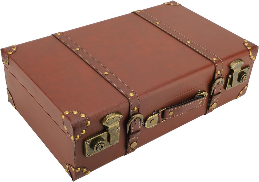 Stylish vintage leather overnight bag, a heritage brown carry-on case with alloy lock, ideal for short trips.