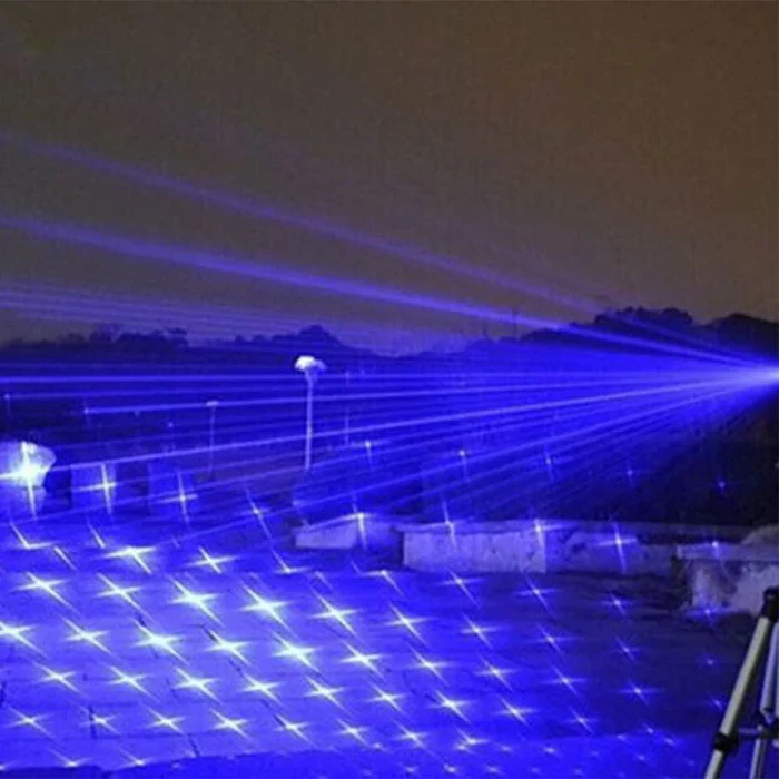 Durable aluminum alloy high-power rechargeable laser lamp flashlight. Perfect tactical outdoor light & survival tool.