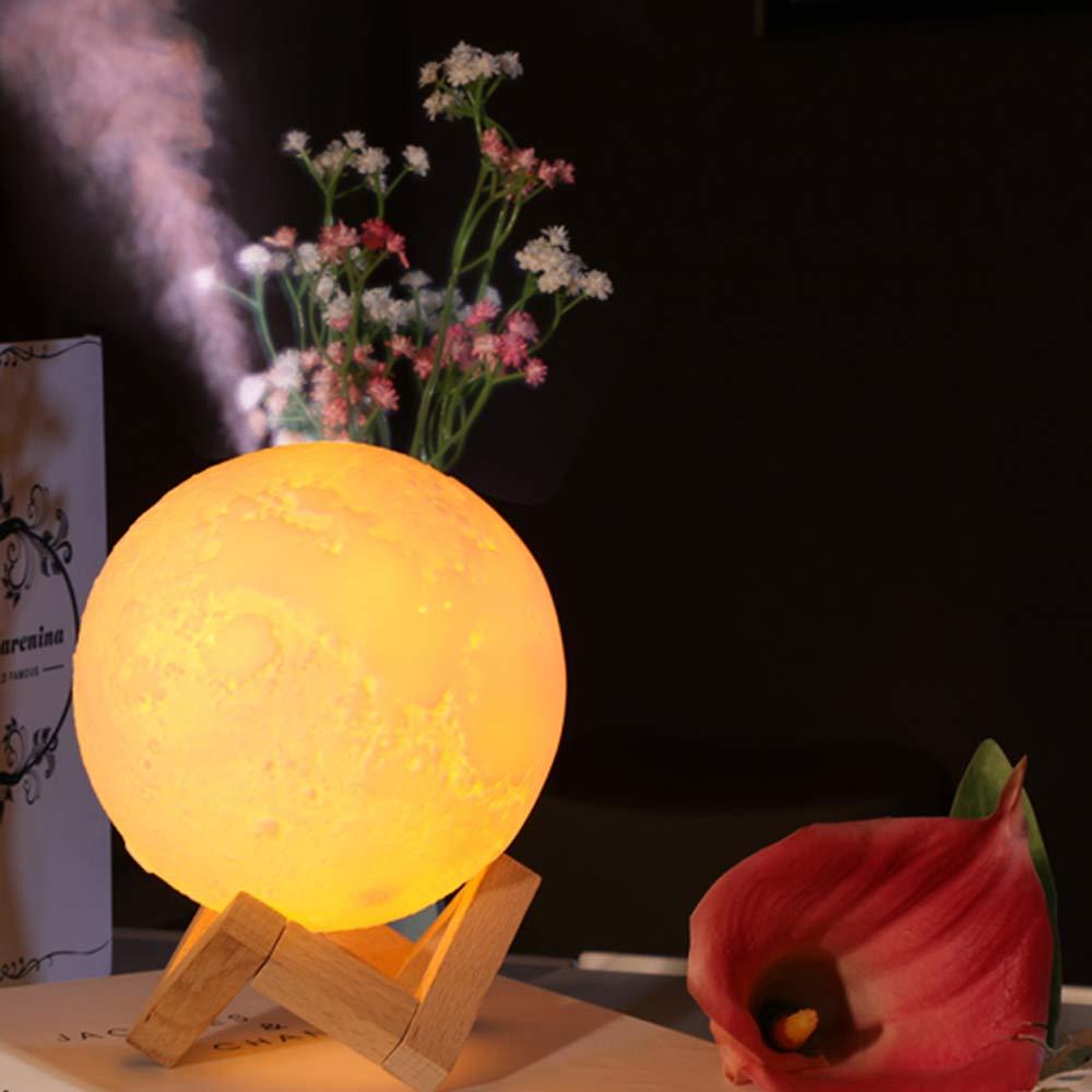 Sleek home air purifier & humidifier, improving air quality & adding a calming moonlight glow to any room.