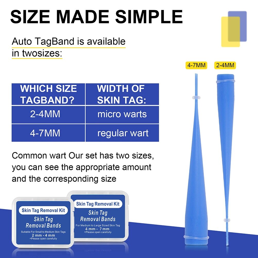 "Home skin tag removal kit with tools for gentle ligation technique, suitable for small to medium skin tags, easy and safe us