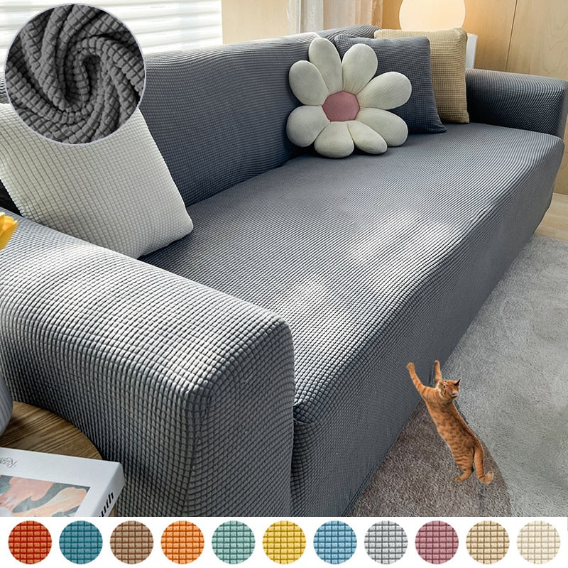 Textured Stretch Sofa Cover – Non-Slip Protection for Sofas