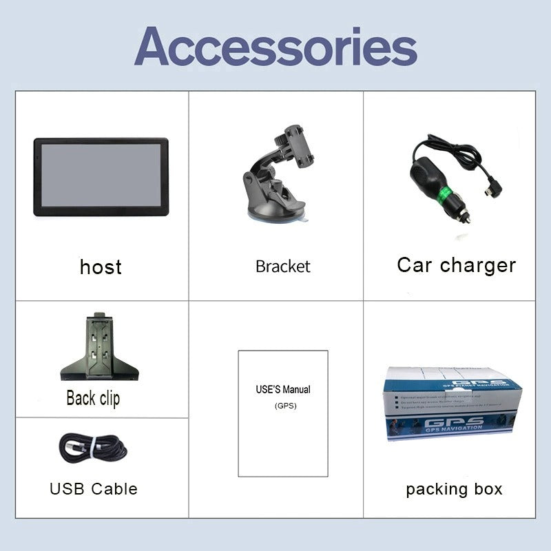 7" Car & Truck GPS Navigation System with Real-Time Traffic