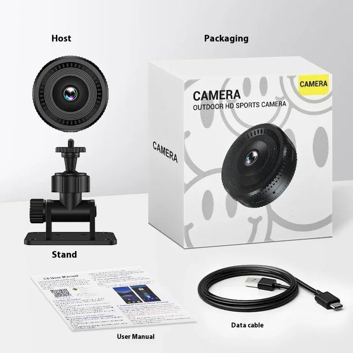Compact WiFi Camera 1080P with Night Vision & Motion Detection