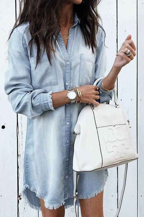 Slim Fit Denim Dress