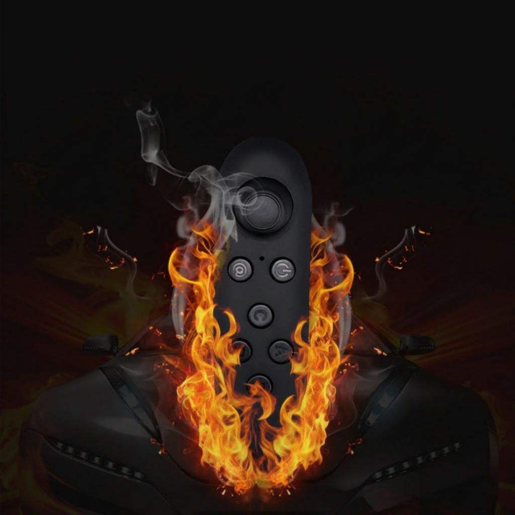 Premium mobile VR headset for immersive 3D gaming & video, with integrated headphones & lens controls.