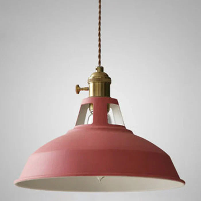 Black industrial hanging lamp, great for dining room decor. IronGlow vintage style lighting.