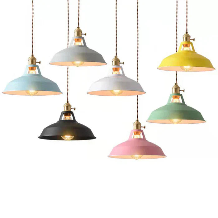 Vintage industrial ceiling light, suitable for dining rooms, kitchens, or cafes. Metal IronGlow lamp.