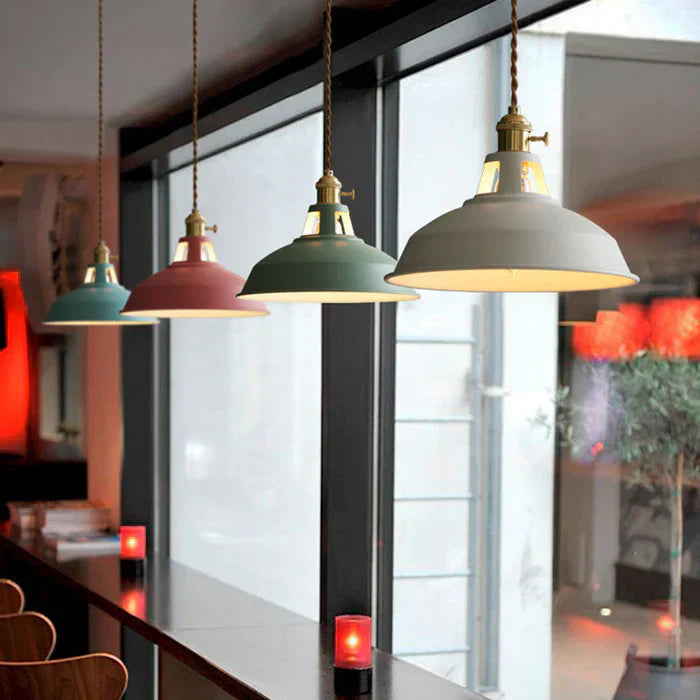 Stylish industrial pendant lamp for modern home decor. IronGlow retro metal lighting fixture.
