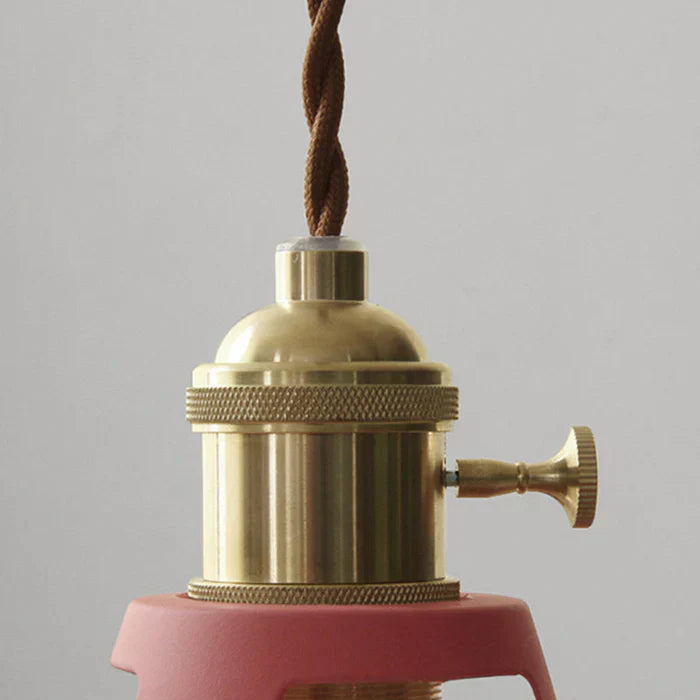 Industrial style hanging lamp, perfect for creating ambiance in a dining room. IronGlow metal design.