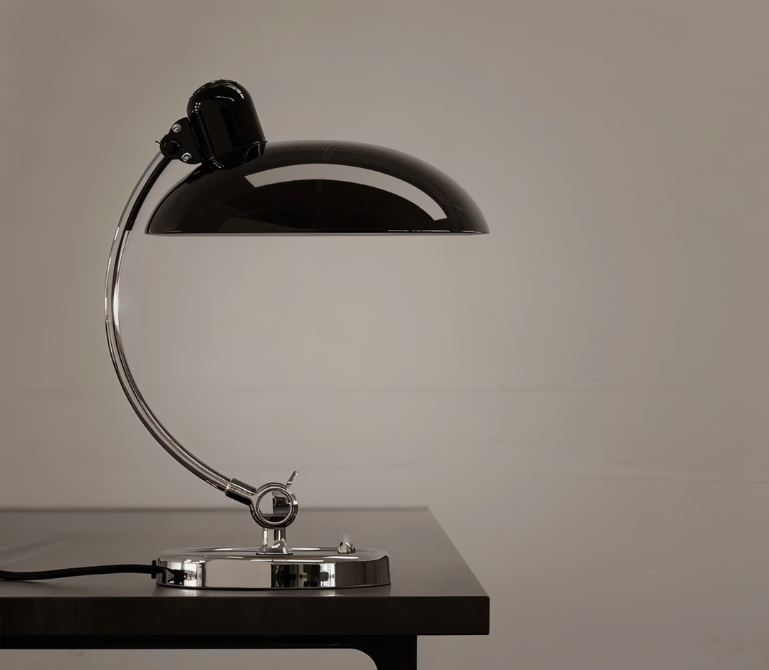 Adjustable task lighting desk lamp, vintage industrial style for reading & work areas.