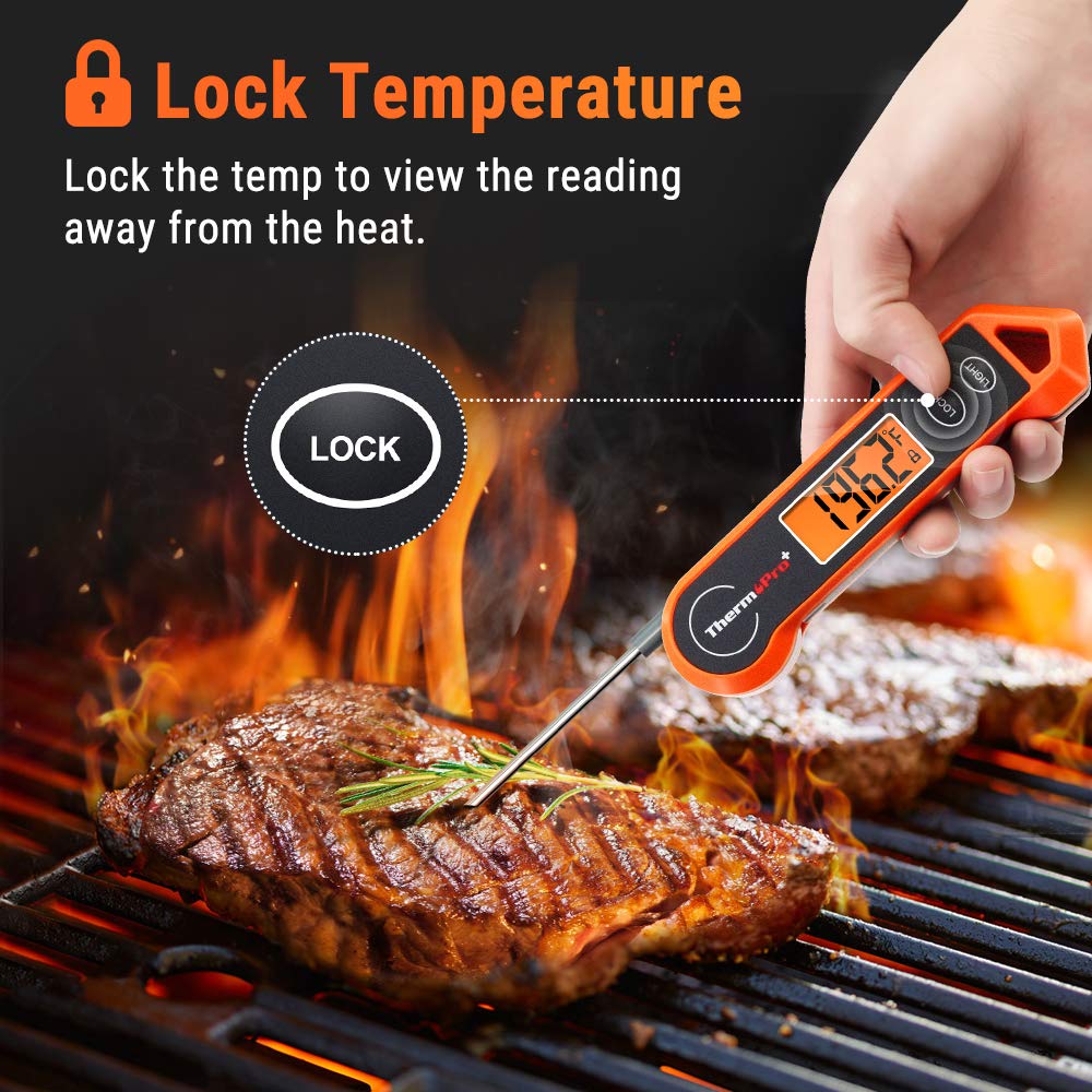 Versatile Digital Cooking Thermometer for meat, BBQ, grilling, & kitchen use.