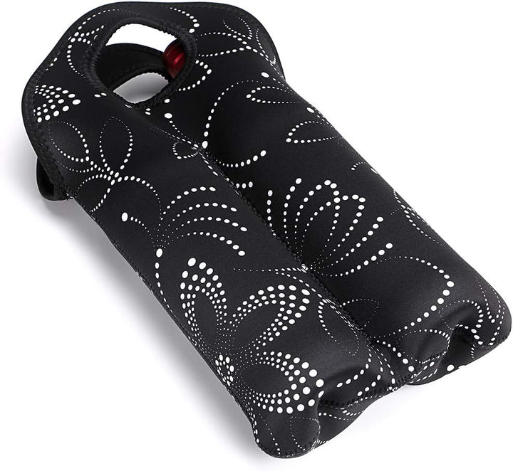 Picnic gear: insulated dual wine bottle carrier, keeps drinks cool.