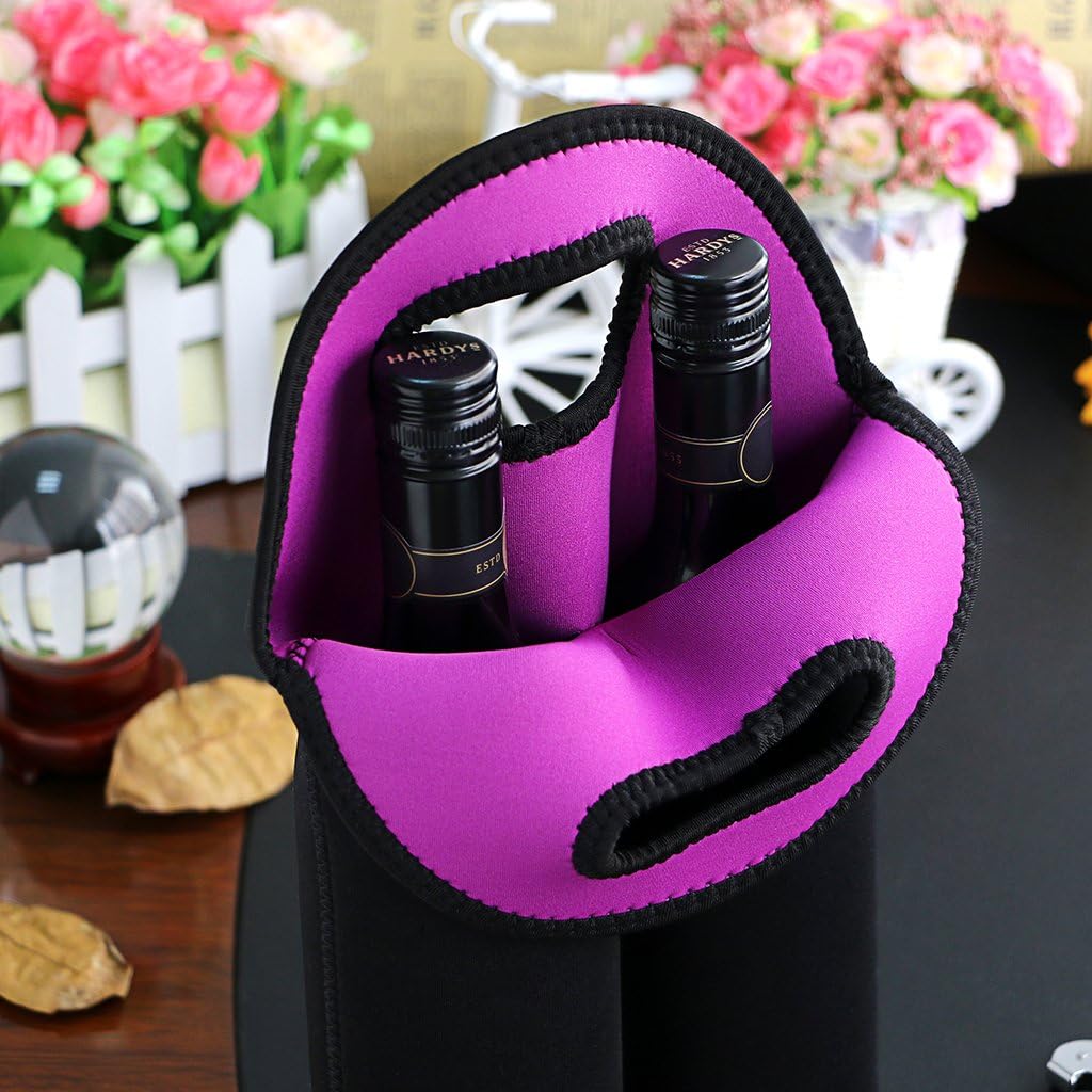 Travel-ready dual bottle wine tote, keeps your favorite wines cool.