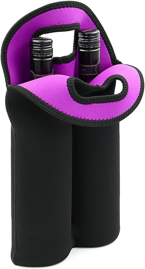 Unisex insulated beverage cooler, designed for two wine bottles.