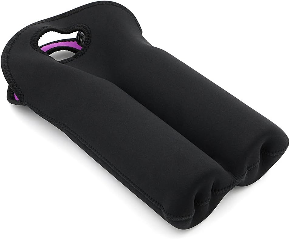 Picnic perfect dual bottle wine bag, neoprene insulated.