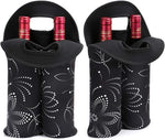 2 pcs Black with Floral Pattern
