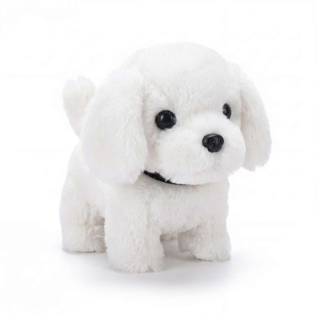 Soft interactive puppy plush toy for kids. A walking dog electronic pet for fun playtime.