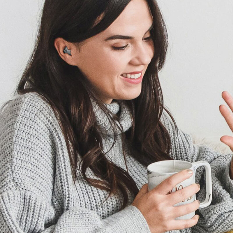 Invisible wireless sleep earbuds, ultra-light & comfortable for discreet, noise-cancelling audio experience.