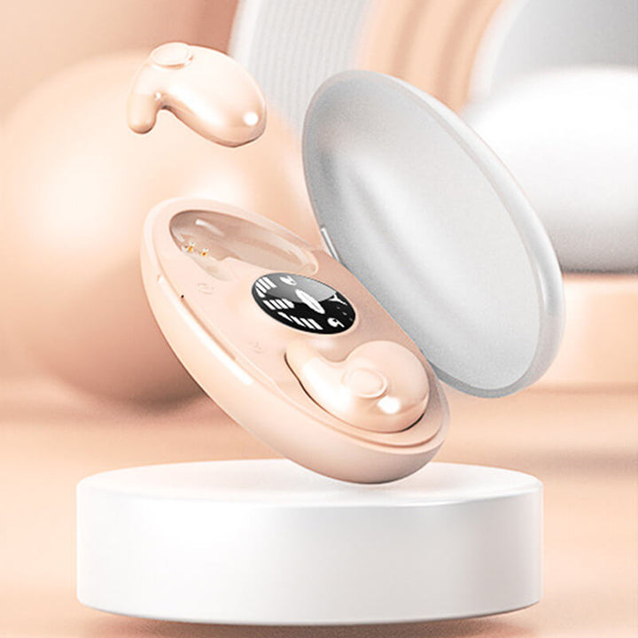 Portable invisible sleep earbuds, ultra-light wireless design, perfect for comfortable, noise-free listening.