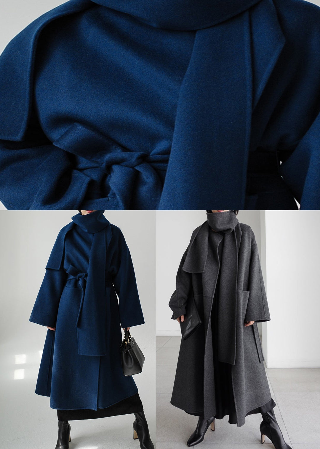 Stylish Isabelle tailored women's winter coat in grey, providing warmth & a sophisticated look for cold weather.