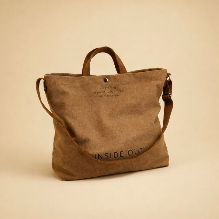 Coffee color minimalist women's shoulder bag, large capacity everyday tote, modern fashion accessory.