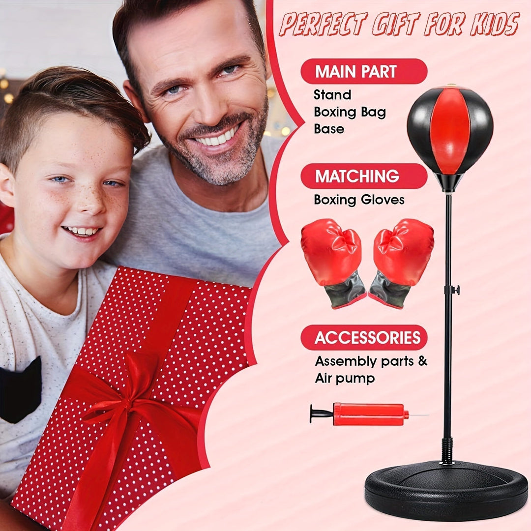 Adjustable punching bag for kids' boxing training, perfect for indoor or outdoor active play & exercise.