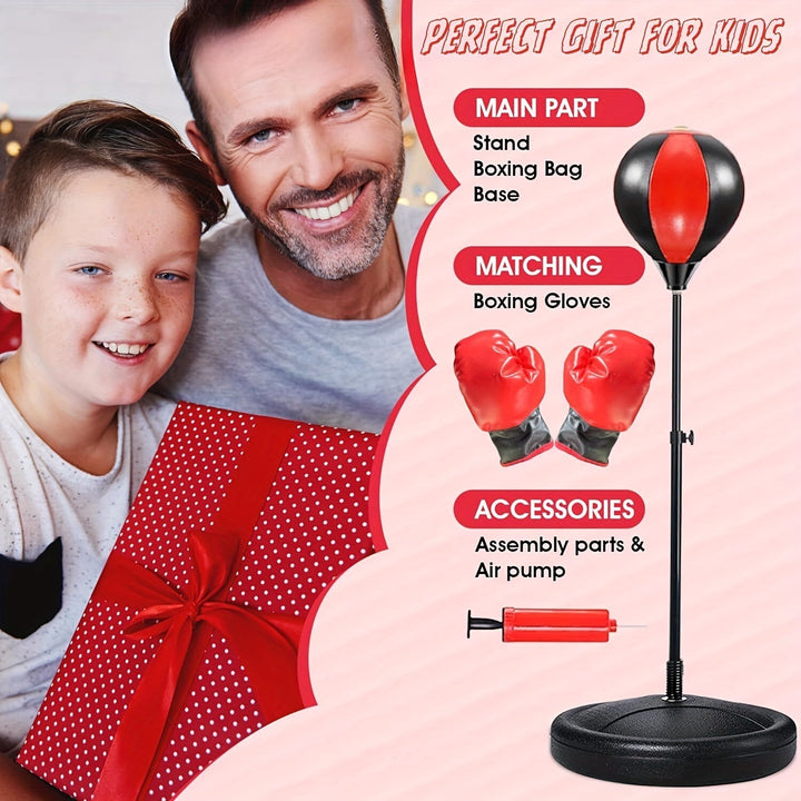 Adjustable punching bag for kids' boxing training, perfect for indoor or outdoor active play & exercise.