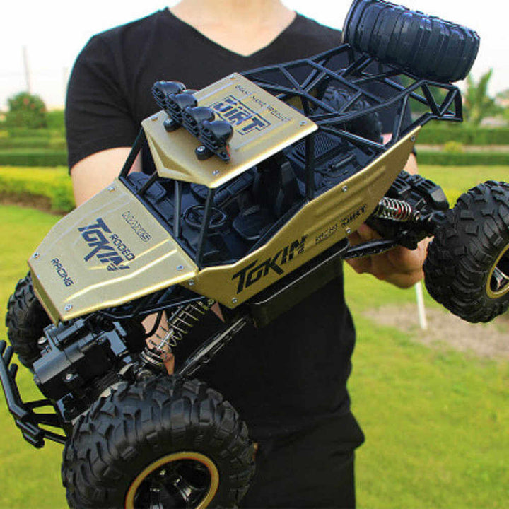 Durable kids' RC toy truck, an off-road remote control car built for all-terrain fun.