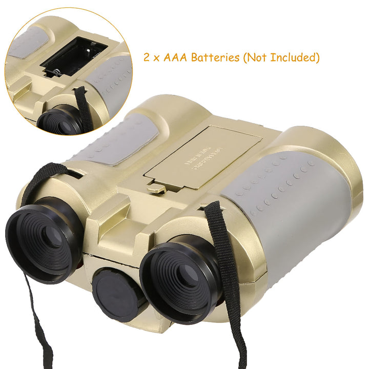 Kids' night vision spy kit binoculars, designed for exciting outdoor adventure exploration & low light discovery.