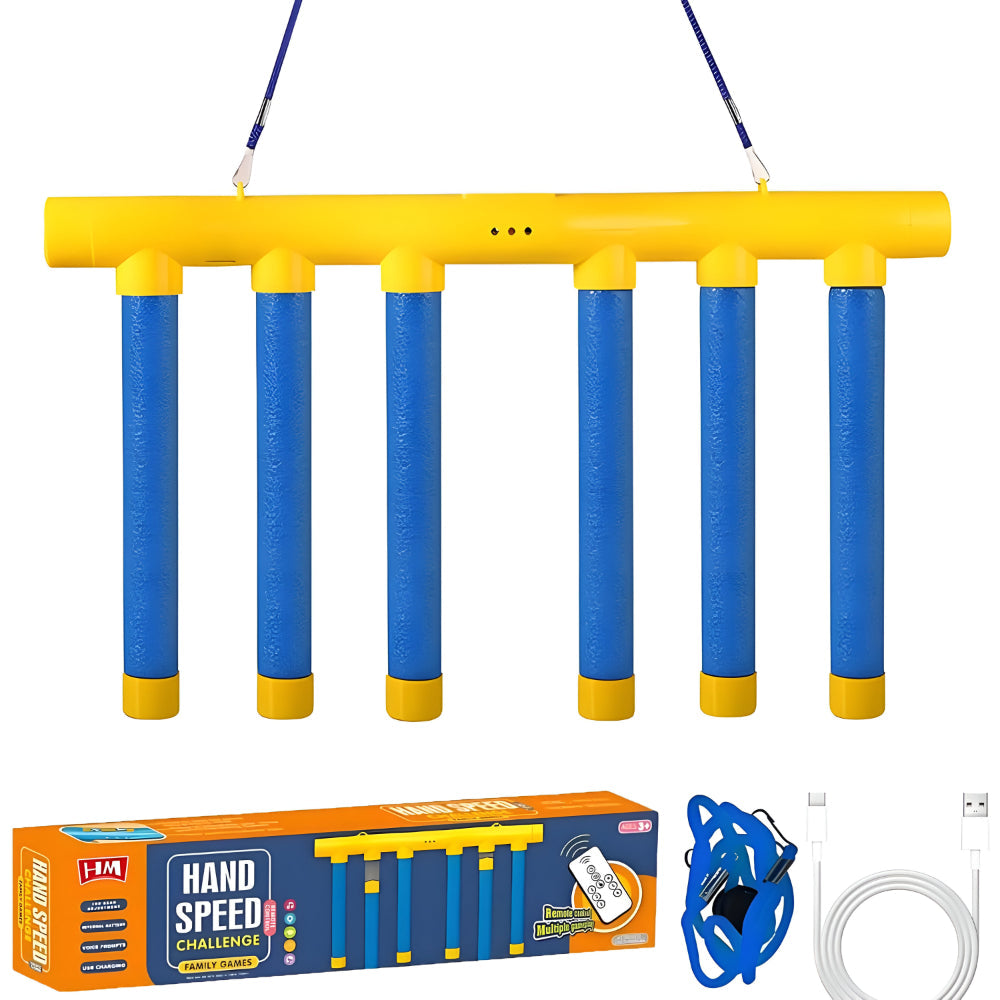 Portable falling stick challenge, fun educational toy for kids to train reflexes anywhere.