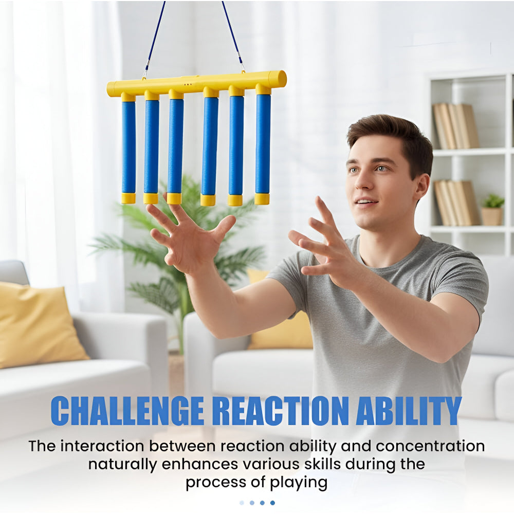 Educational STEM toy: Kids' falling stick challenge for brain development & quick reflexes.