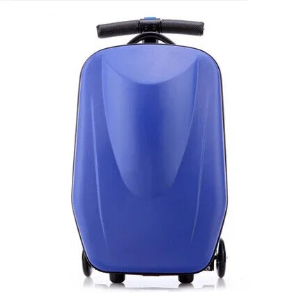 Portable kids' scooter suitcase, a ride-on carry-on for easy travel. Perfect for young adventurers.
