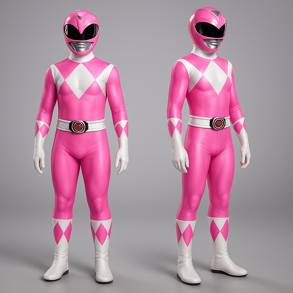 Action-packed kids' superhero party outfit: muscle print jumpsuit & mask for thrilling adventures.
