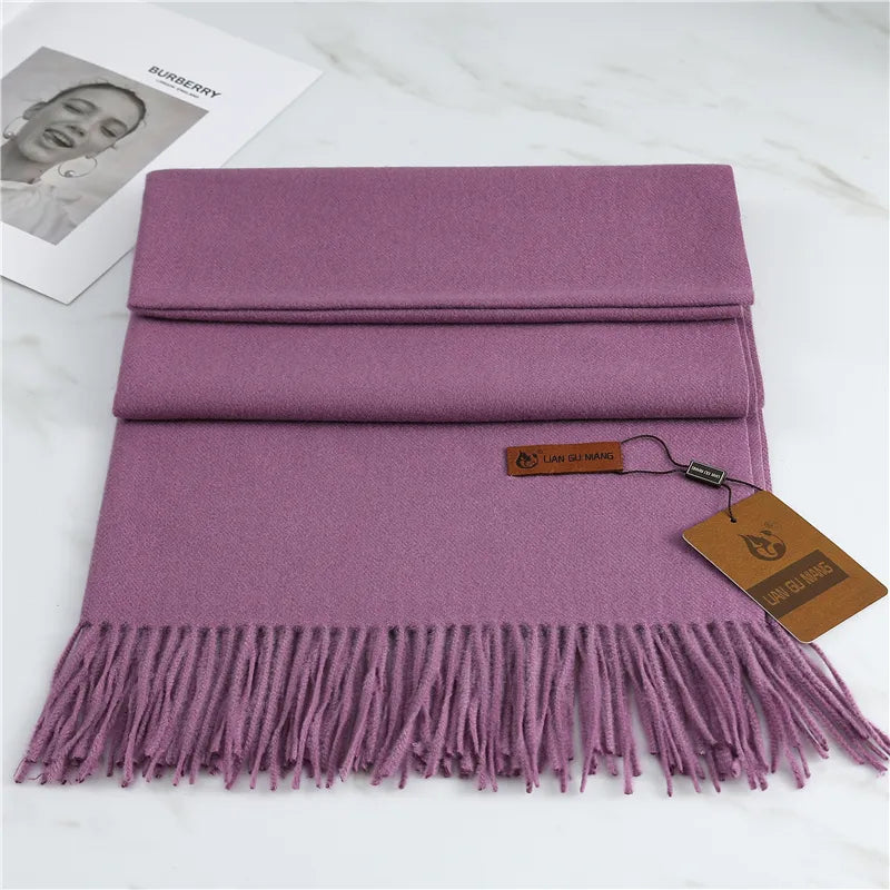 Luxurious Krystal Cashmere winter scarf, perfect cozy gift for her, elegant style.