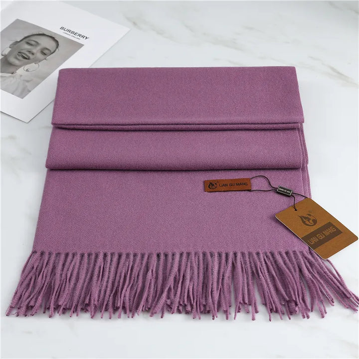 Luxurious Krystal Cashmere winter scarf, perfect cozy gift for her, elegant style.