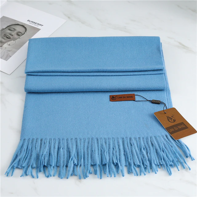 Stay warm with this cozy Krystal Cashmere plush winter scarf for women, elegant fashion.