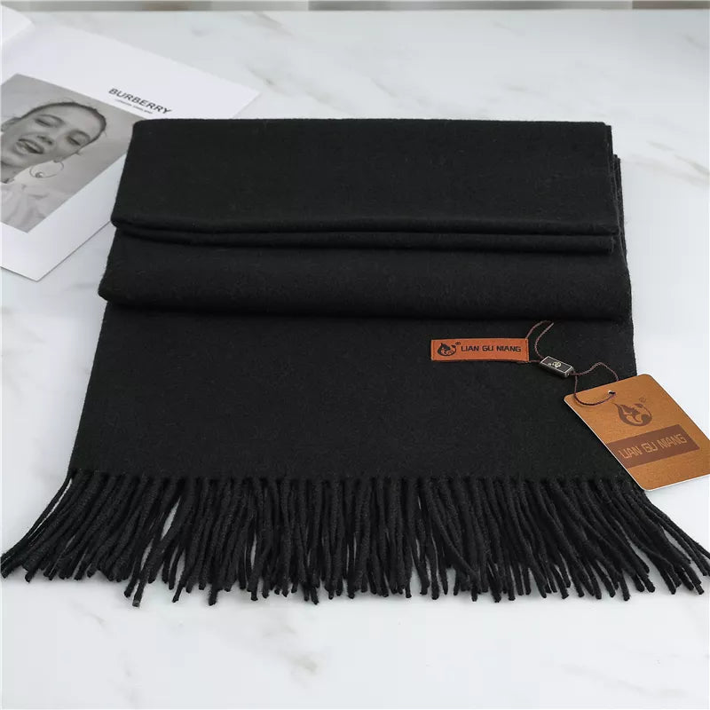 Soft Krystal Cashmere women's plush winter scarf, perfect for cold weather warmth.