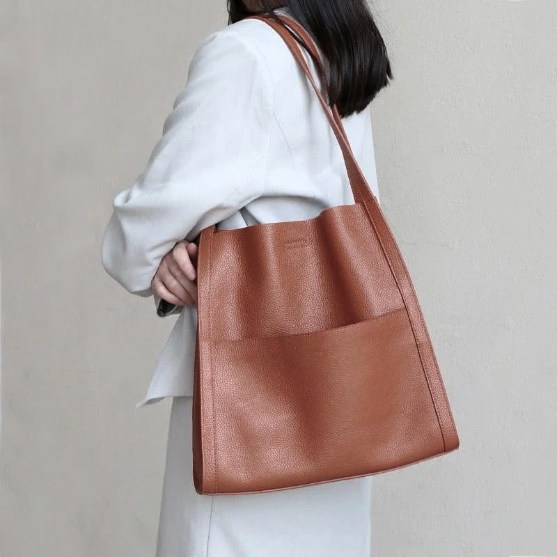 Large women's tote shoulder bag, perfect for work & travel. Spacious everyday carry handbag for essentials.