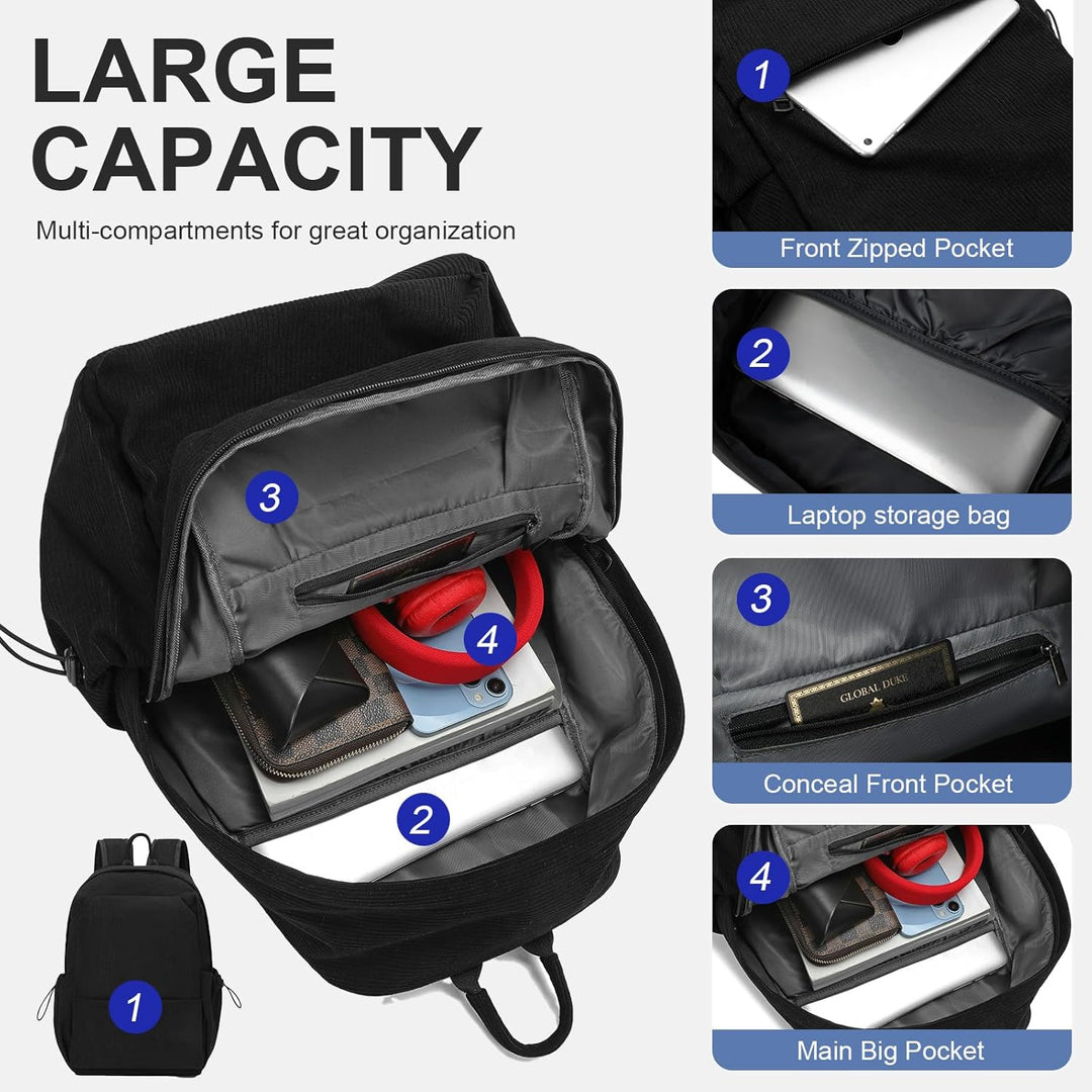 Unisex work and school backpack, water-resistant, with a comfortable lightweight, organized design.