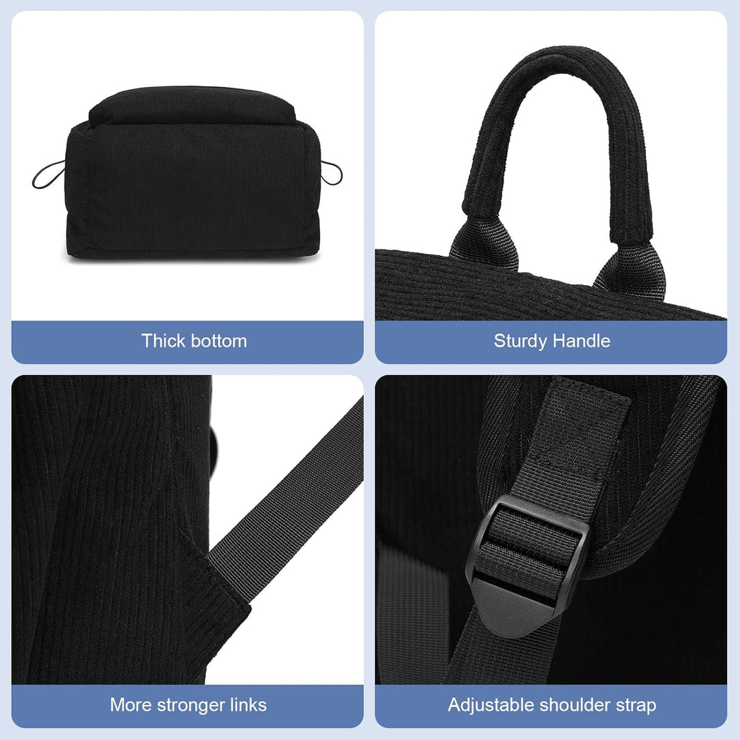 Dark grey water-resistant laptop backpack, organized & lightweight, ideal for a professional commute.