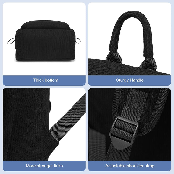 Dark grey water-resistant laptop backpack, organized & lightweight, ideal for a professional commute.