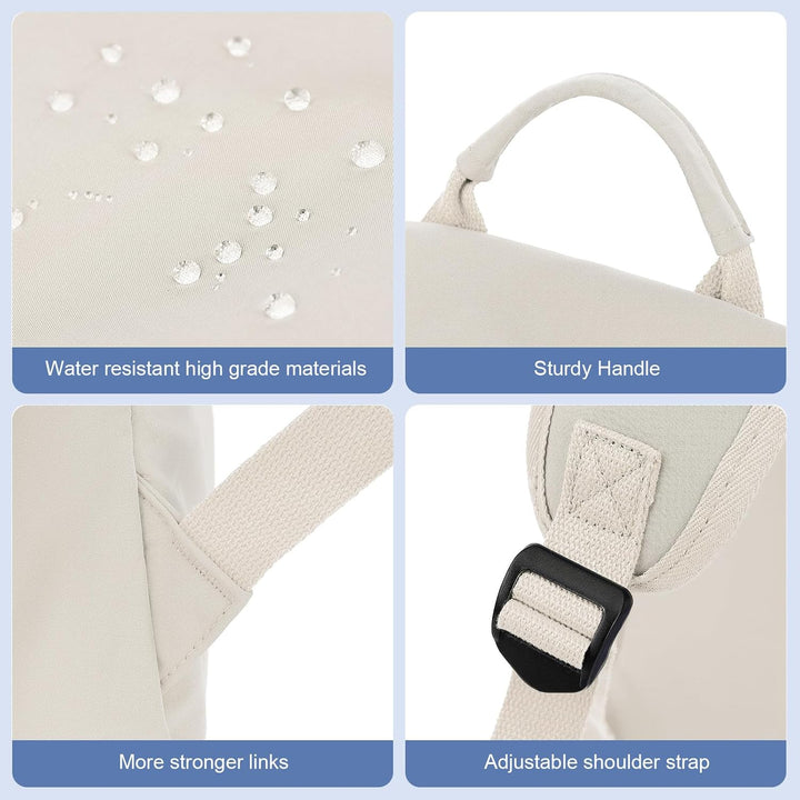 Side view of an organized unisex tech bag, water-resistant, ideal for school, work & travel.