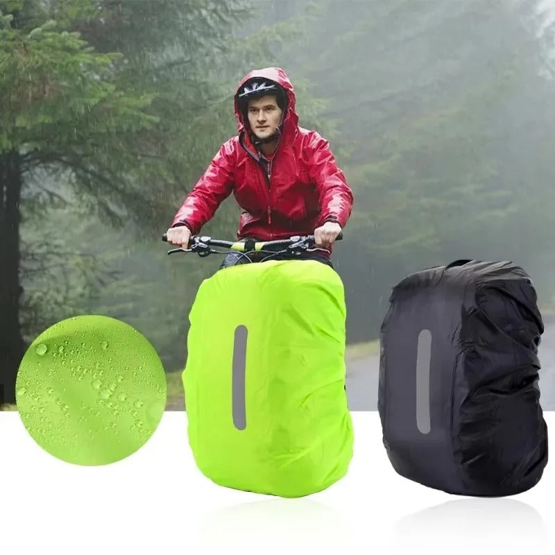 Quick-attach, adjustable waterproof backpack rain cover for instant protection against sudden downpours.