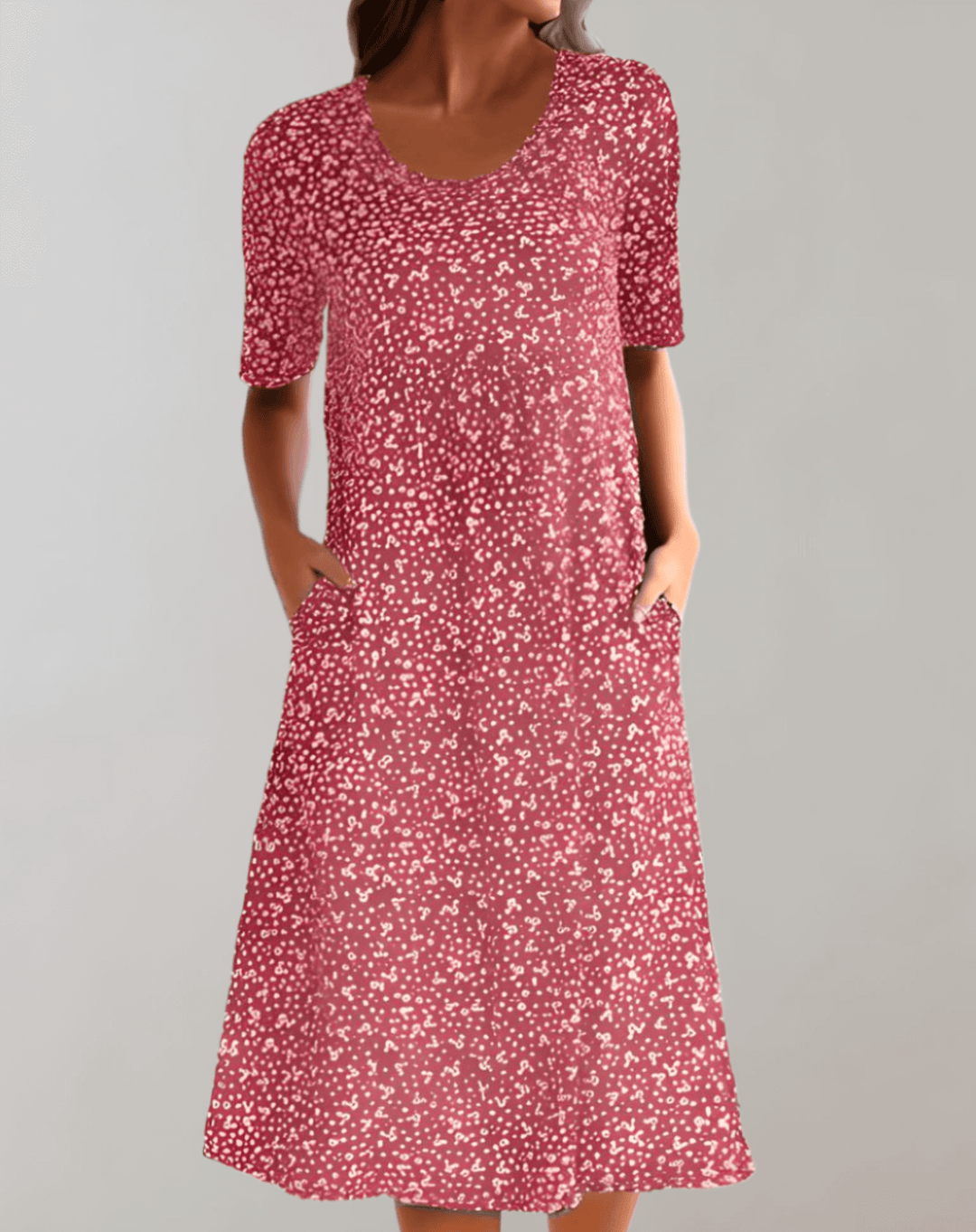 Comfortable & breathable women's V-neck midi dress. Perfect sleeveless summer fashion.