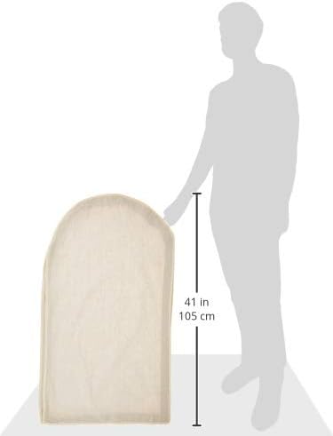 Durable linen suit protector with robust zipper for dustproof clothing protection. Perfect for storage & travel.